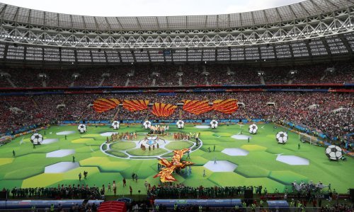 Spektakularno otvaranje 21. SP-a; Robbie Williams, prelijepa Aida, maskota Zabivaka, Putin...