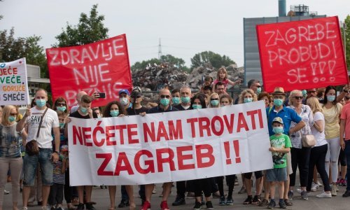 Zagrepčani prosvjedovali pred C.I.O.S.-om: Zdravlje nije biznis! Dosta trovanja!