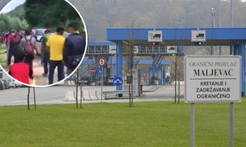 Stotinjak migranata stiglo na granični prijelaz s Hrvatskom, promet bio obustavljen