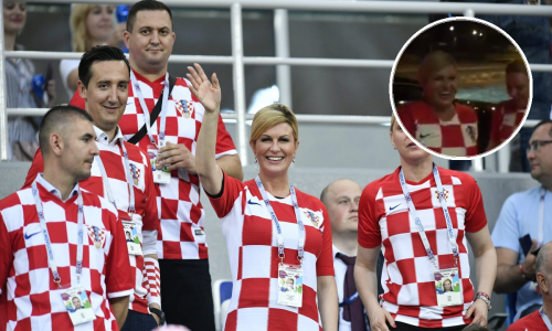 Pogledajte kako je predsjednica zapjevala i zaplesala s navijačima u Bruxellesu