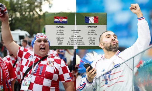Hrvatska - Francuska: Sraz Davida i Golijata u svakom pogledu osim u nogometu