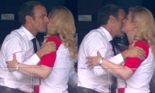Predsjednička utjeha: Grabar-Kitarović zagrlila Macrona, a potom ga uhvatila za ruku