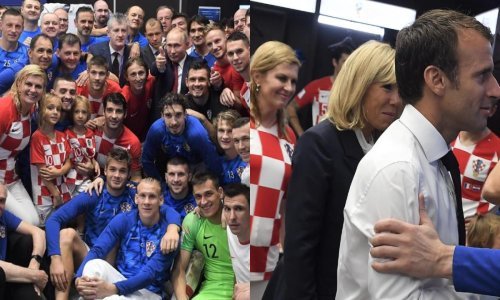 Predsjednica dovela Putina i Macrona u svlačionicu, francuski šef države tješio djecu Vatrenih