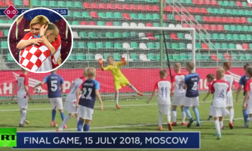 Rusi s klincima napravili genijalnu rekonstrukciju finala; nedostajali su samo zagrljaji predsjednice Hrvatske