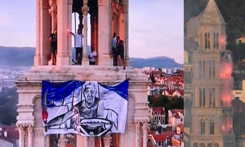 Uz 70 baklji i sliku spuštenu sa zvonika svetog Duje, Oliver je otplovio u voljenu Vela Luku