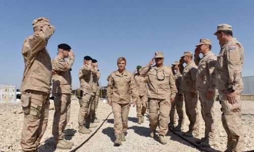 Kolinda Grabar Kitarović u vojnoj bazi u Mazar-e-Sharifu u Afganistanu