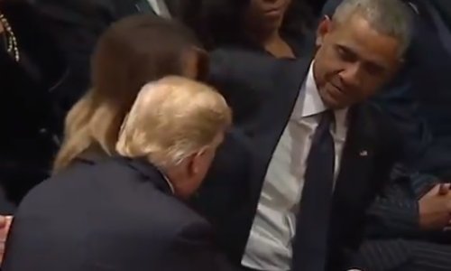 Čudna situacija na sprovodu Georga Busha starijeg: Trump pozdravio Obamu, Clintona ignorirao