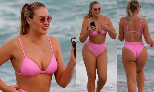 Bujna ljepotica pohvalila se raskošnim oblinama u ružičastom bikiniju