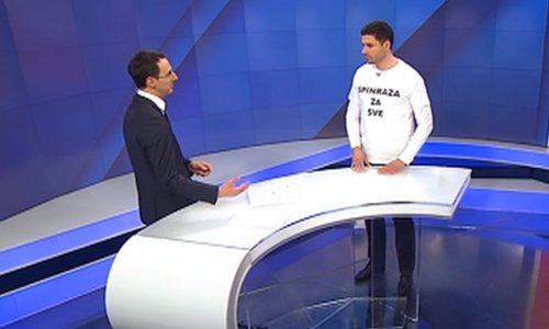 Bernardić se u Dnevniku HRT-a pojavio u majici s porukom o kojoj uopće nije pričao