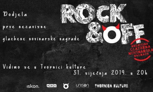Najbolji koncertni tulum u Hrvatskoj: Nezavisna glazbena novinarska nagrada Rock&Off 31. siječnja u Tvornici kulture