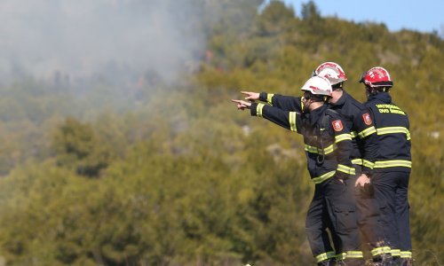 Požar kod Tribunja gasi i kanader, na terenu 40 vatrogasaca i 14 vozila