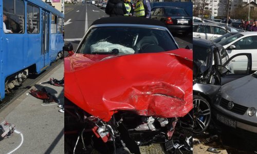 [FOTO/VIDEO] Krš i lom na istoku Zagreba; troje ozlijeđenih, četiri automobila slupana nakon sudara