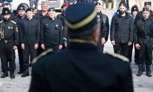 Četnici se ponovo postrojili u Višegradu i slavili Dražu Mihailovića