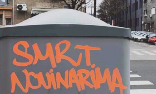 Grafit 'Smrt novinarima' pokraj nekoliko redakcija