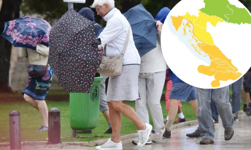 Žuti meteoalarm upaljen za većinu zemlje - kiša, grmljavina i pad temperature šire se Hrvatskom