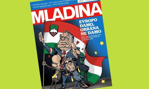 Mađarska se naljutila zbog karikature Orbana s nacističkim pozdravom na naslovnici slovenske Mladine