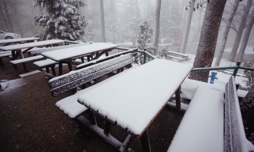 Snijeg pao na Sljemenu