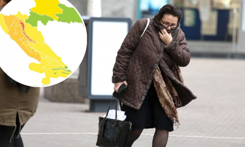 Vrijeme je izuzetno opasno na području Velebitskog kanala, pogledajte koji su alarmi na snazi za ostatak zemlje