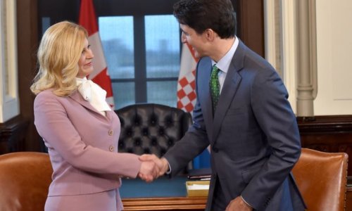 Predsjednica se sastala s premijerom Kanade Justinom Trudeauom