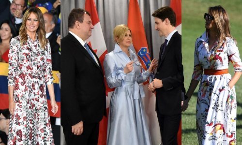 Kolinda Grabar Kitarović za susret s kanadskim premijerom odabrala kroj haljine kakav obožava i Melanija Trump
