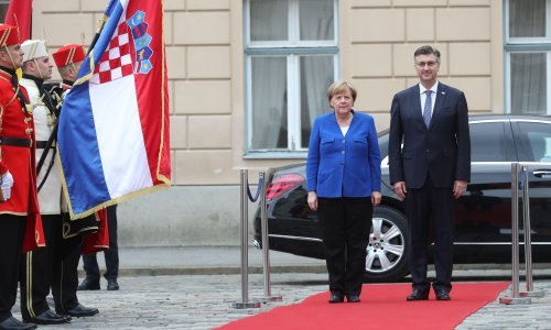 Najmoćnija političarka svijeta stigla u Zagreb, traje sastanak u Banskim dvorima