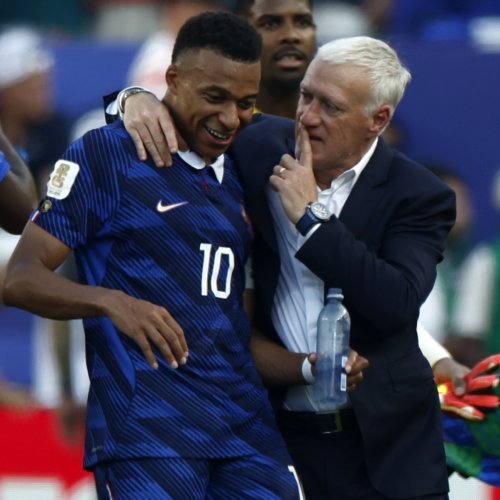 Kylian Mbappe i Didier Deschamps Francuska