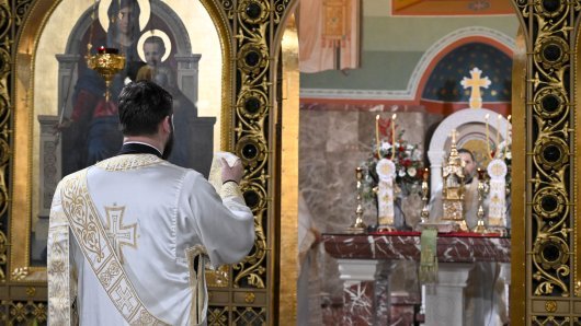 Liturgija za pravoslavni Božić / ilustracija