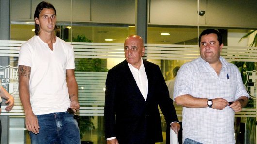 Slijeva Zlatan Ibrahimović, Adriano Galiani i Mino Raiola