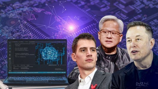 AI / Arthur Mensch, Jensen Huang, Elon Musk