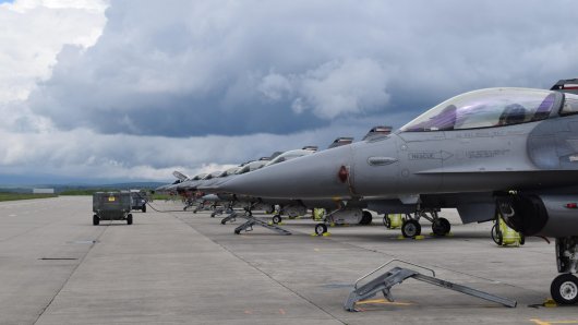 Američki borbeni avioni u bazi  Câmpia Turzii u Rumunjskoj