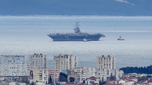 Dolazak najvećeg američkog nosača aviona USS Gerald R. Forda pred Split
