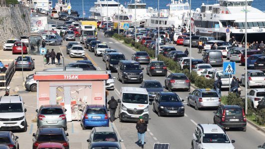 Prosvjed taksista u Zadru, ilustracija