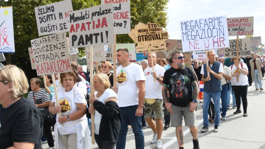 Prosvjed u Ludbregu protiv izgradnje megafarme pilića
