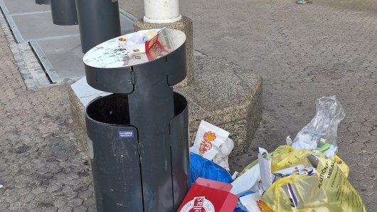 Centar grada krcat smećem.