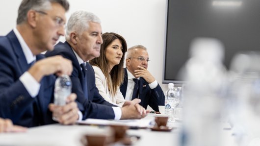 Andrej Plenković, Dragan Čović i Darijana Filipović