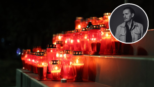 Svijeće ispred zgrade Gorana Bareta