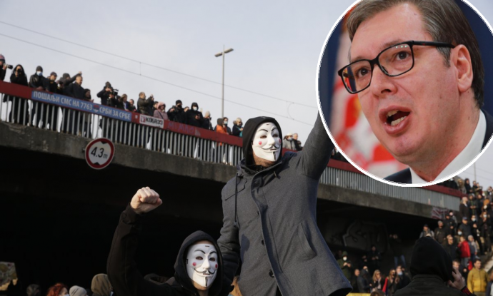 S prosvjeda u Srbiji prošle subote; Aleksandar Vučić