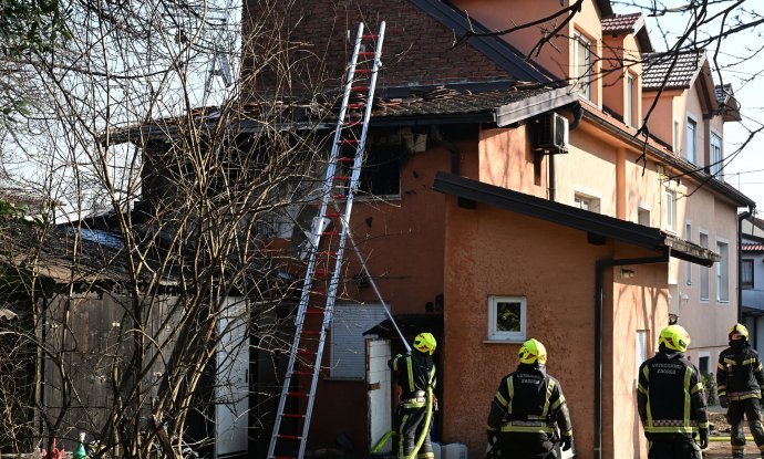 Požar na Miramarskoj u Zagrebu