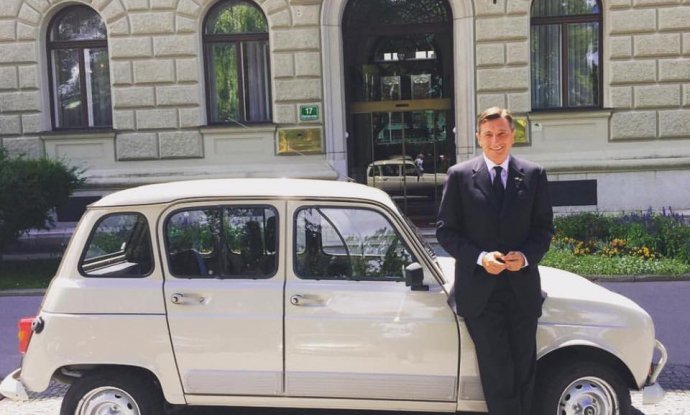 Borut Pahor sa svojim Renaultom