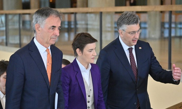 Milorad Pupovac, Ana Brnabić i Andrej Plenković