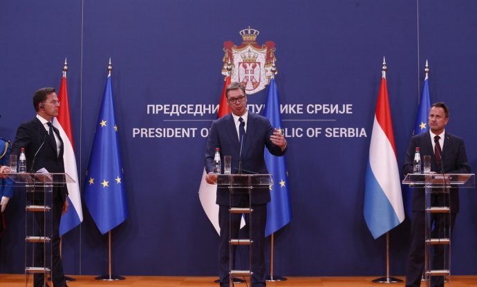 Rutte, Vučić i Bettel