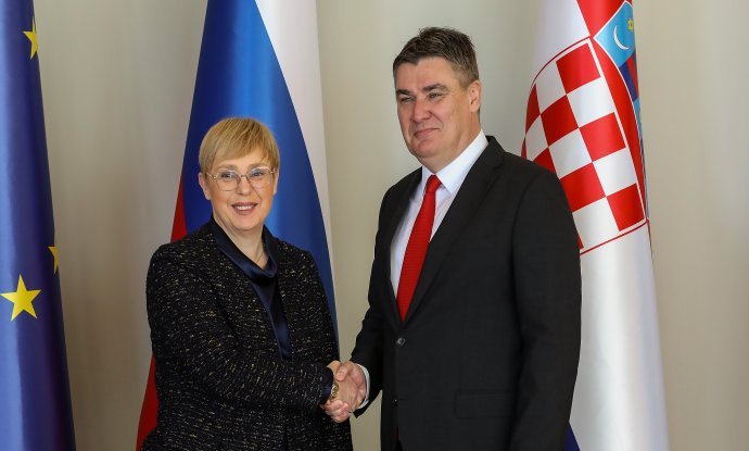 Slovenska predsjednica Nataša Pirc Musar i hrvatski predsjednik Zoran Milanović