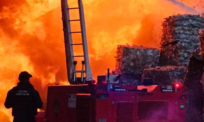 Požar u Dravi International, Osijek