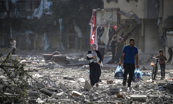 Posljedice izraelskog bombardiranja grada Gaze.