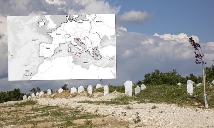 Groblje muslimanskih migranata u blizini grčko-turske granice, Sidiro, Grčka /Ilustracija