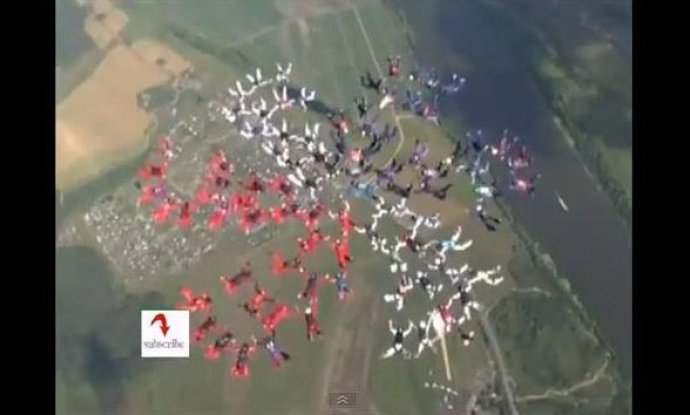 ruske padobranke rekord funvideo