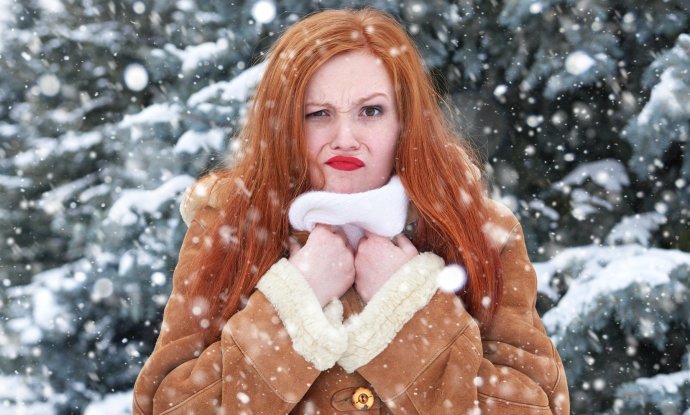 blagdani snijeg žena stres