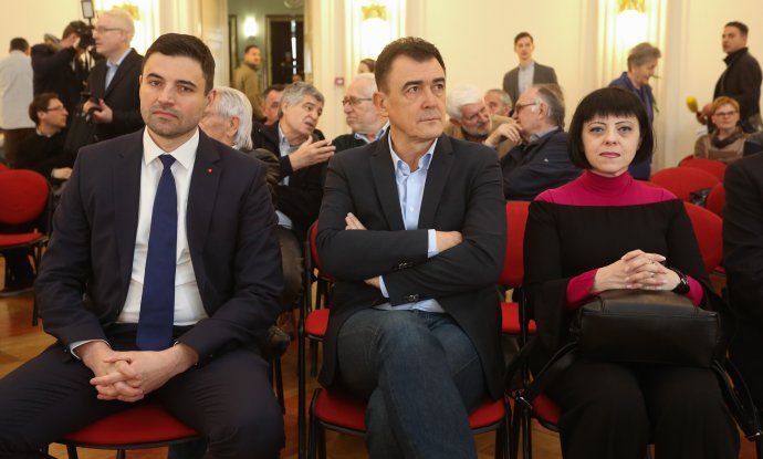 Davor Bernardić, Goran Radman i Mirela Holy na dodjeli nagrade Centra za demokraciju i pravo Miko Tripalo