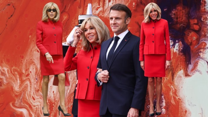 Elegantnim kompletom odala počast Kini: Brigitte Macron ukrala pozornost u crvenom