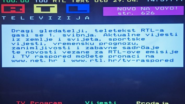 Nakon 20 godina RTL-ov teletekst odlazi u ropotarnicu povijesti. Ne i HRT-ov
